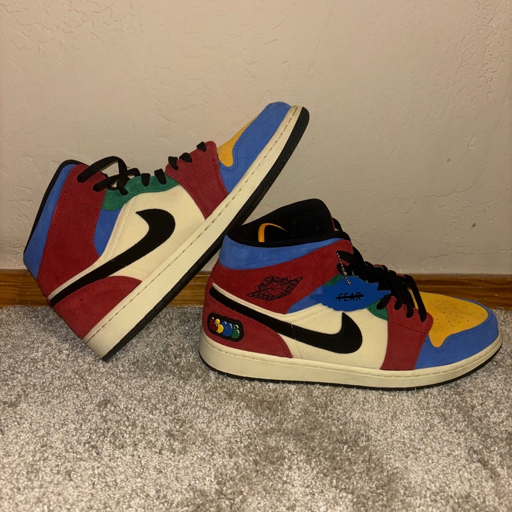 NIKE Blue The Great x Air Jordan 1 Mid 'Fearless' Size 14